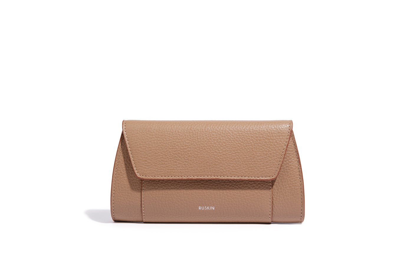 Clutch Con Cinta Biscotto (Pebbled)