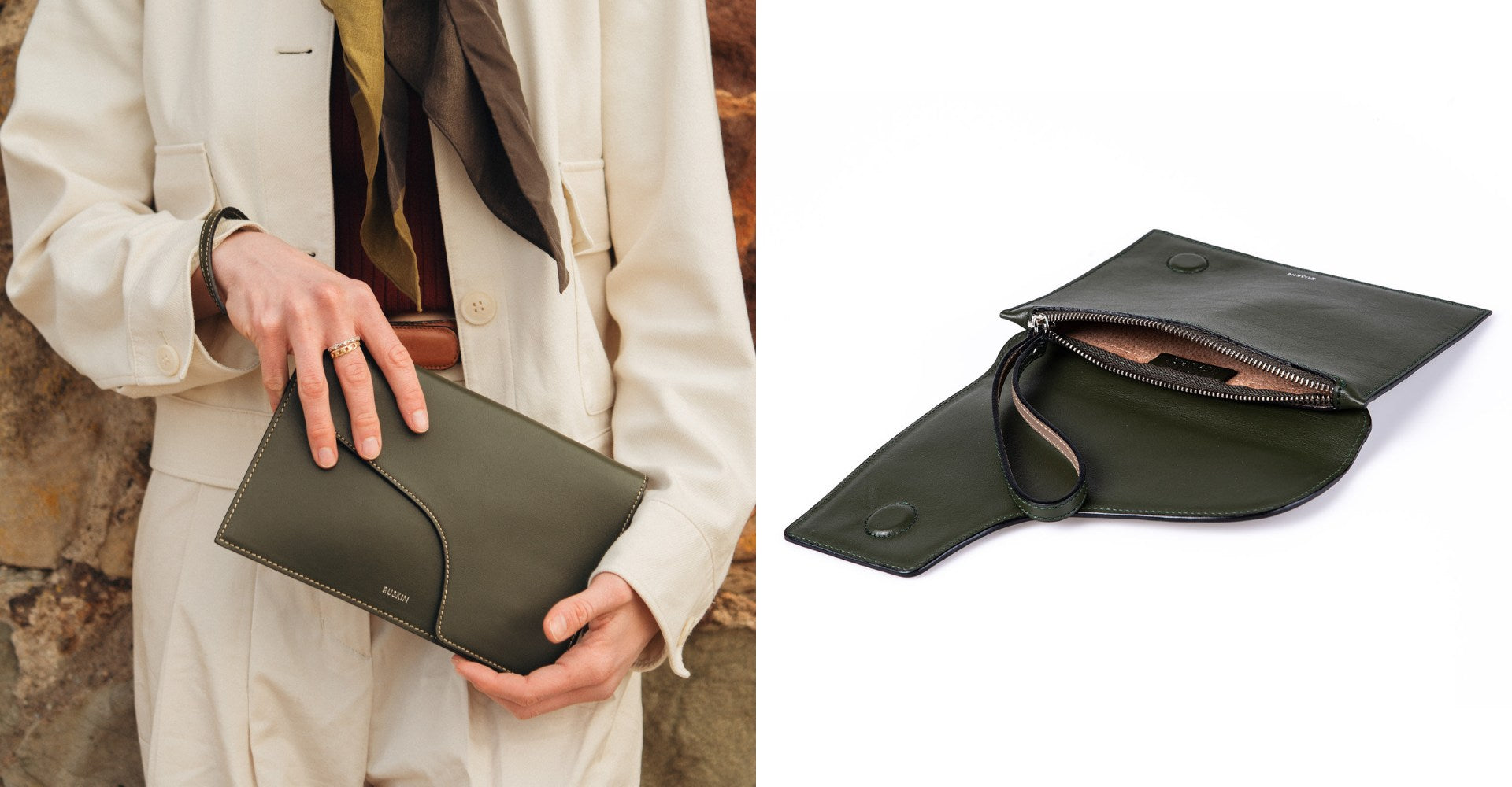 The Camille Clutch in Birch