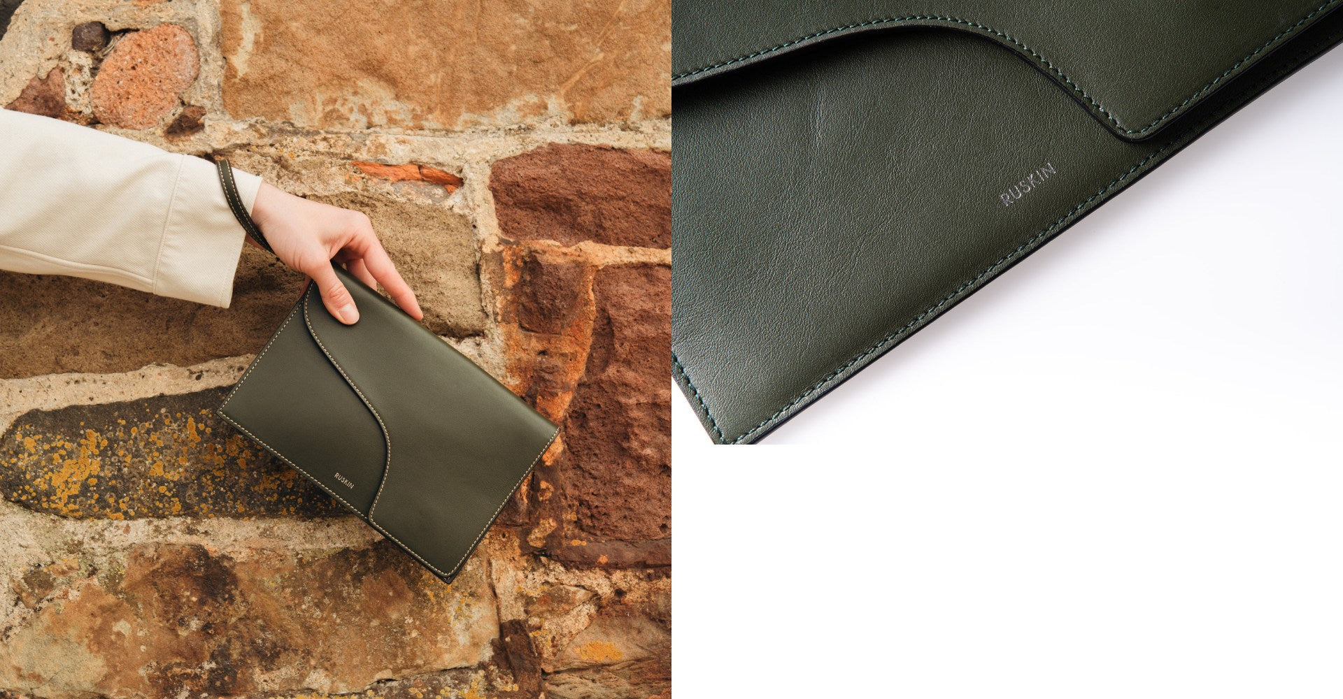 The Camille Clutch in Birch