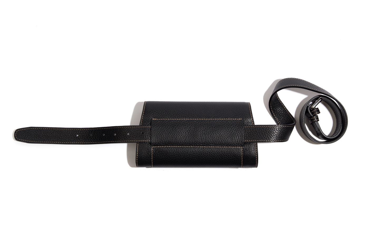 Clutch Con Cinta Black (Pebbled)