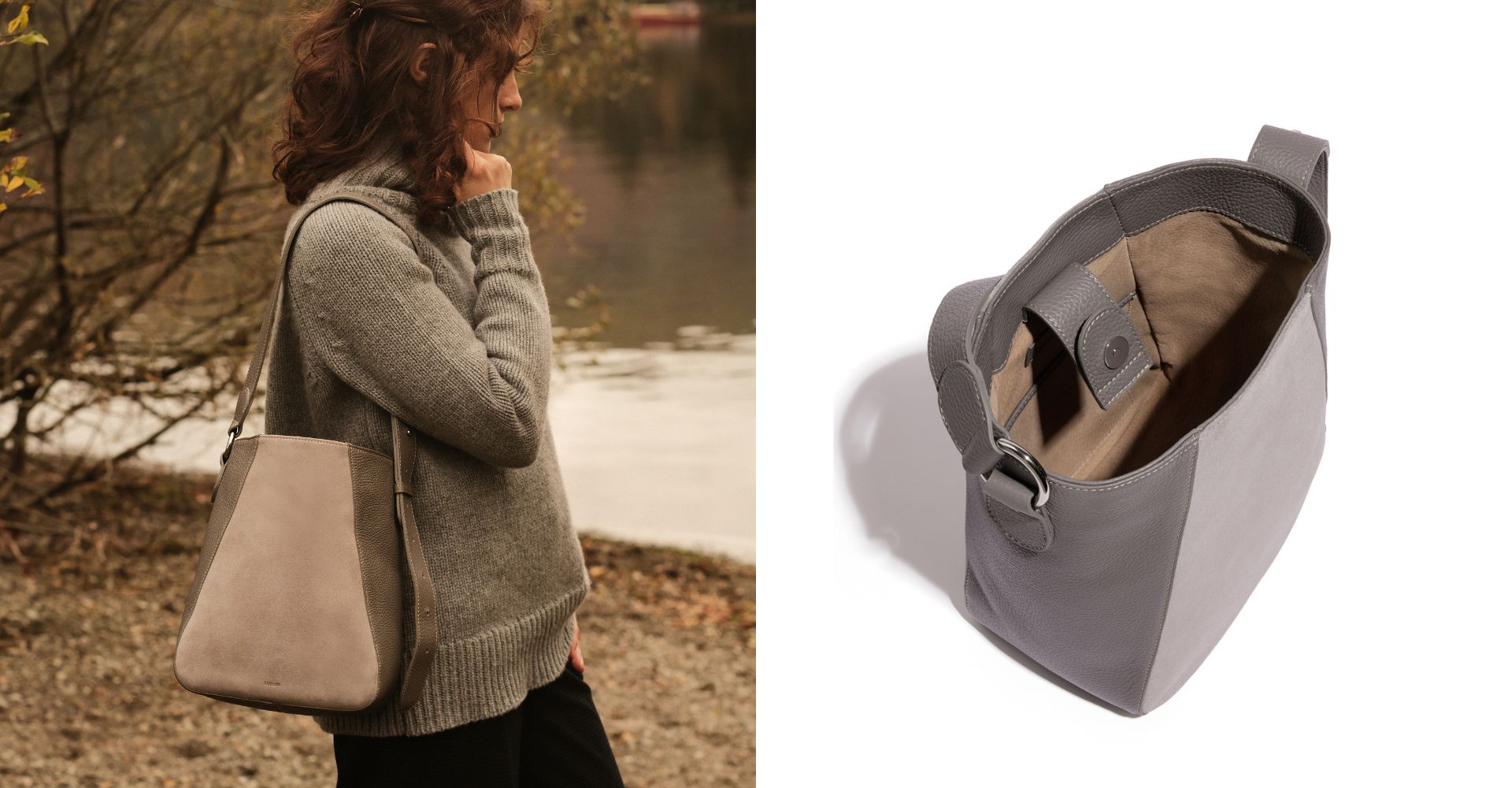 The Bennet Bucket in Mud & Suede