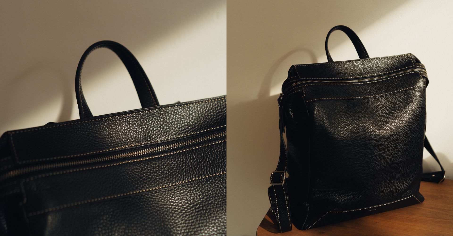 Hopper in Black Leather