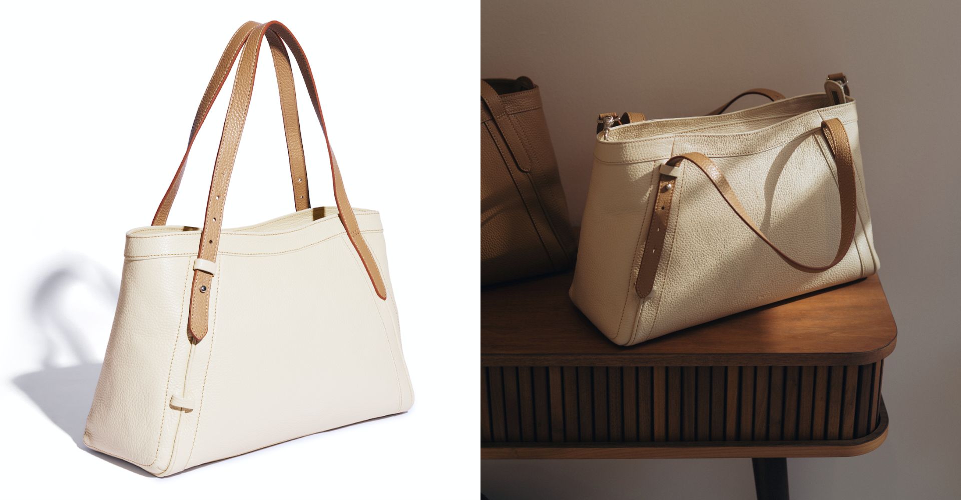 Artisan Tote in Cream Biscotto