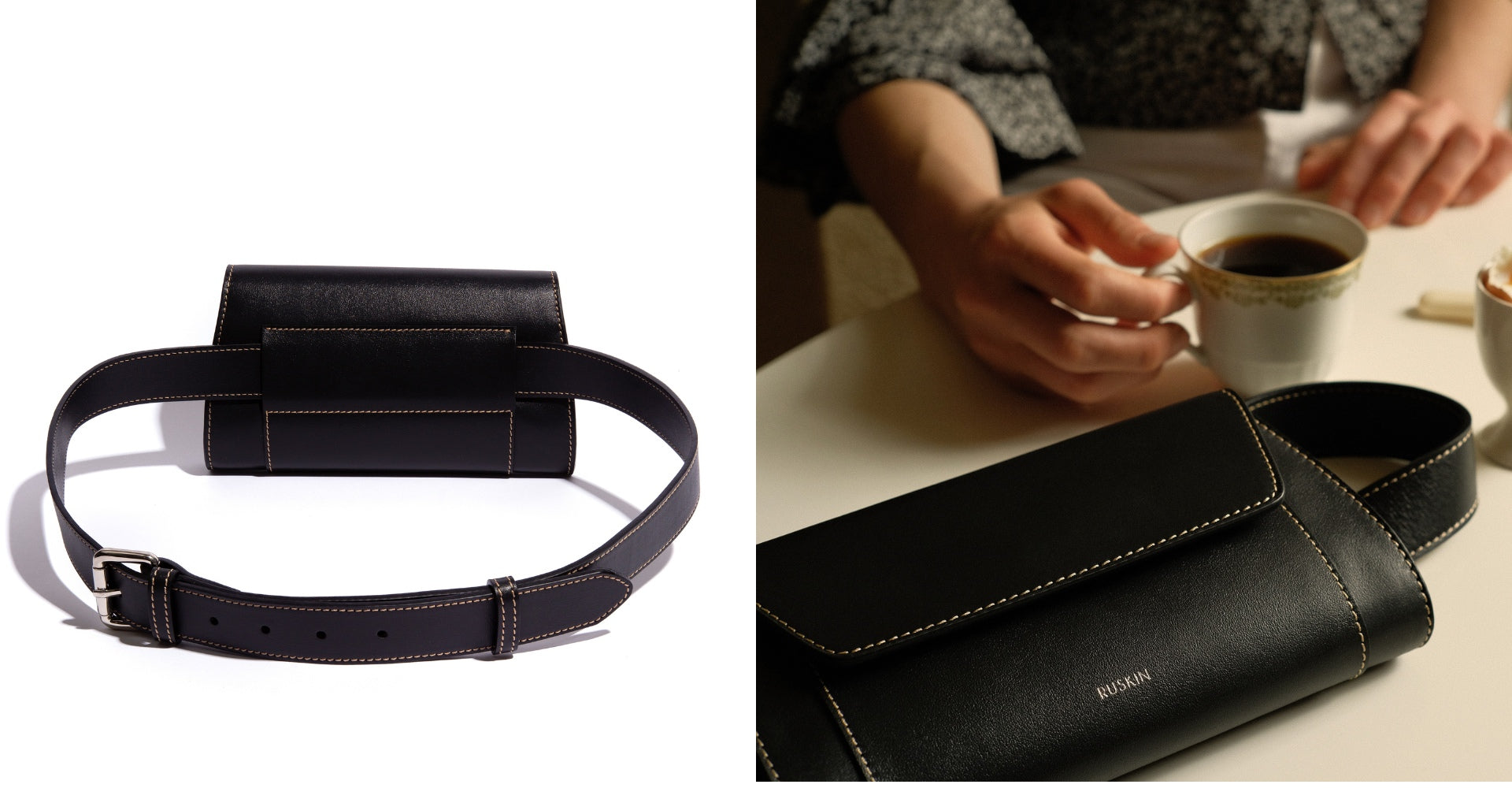 Clutch Con Cinta Black