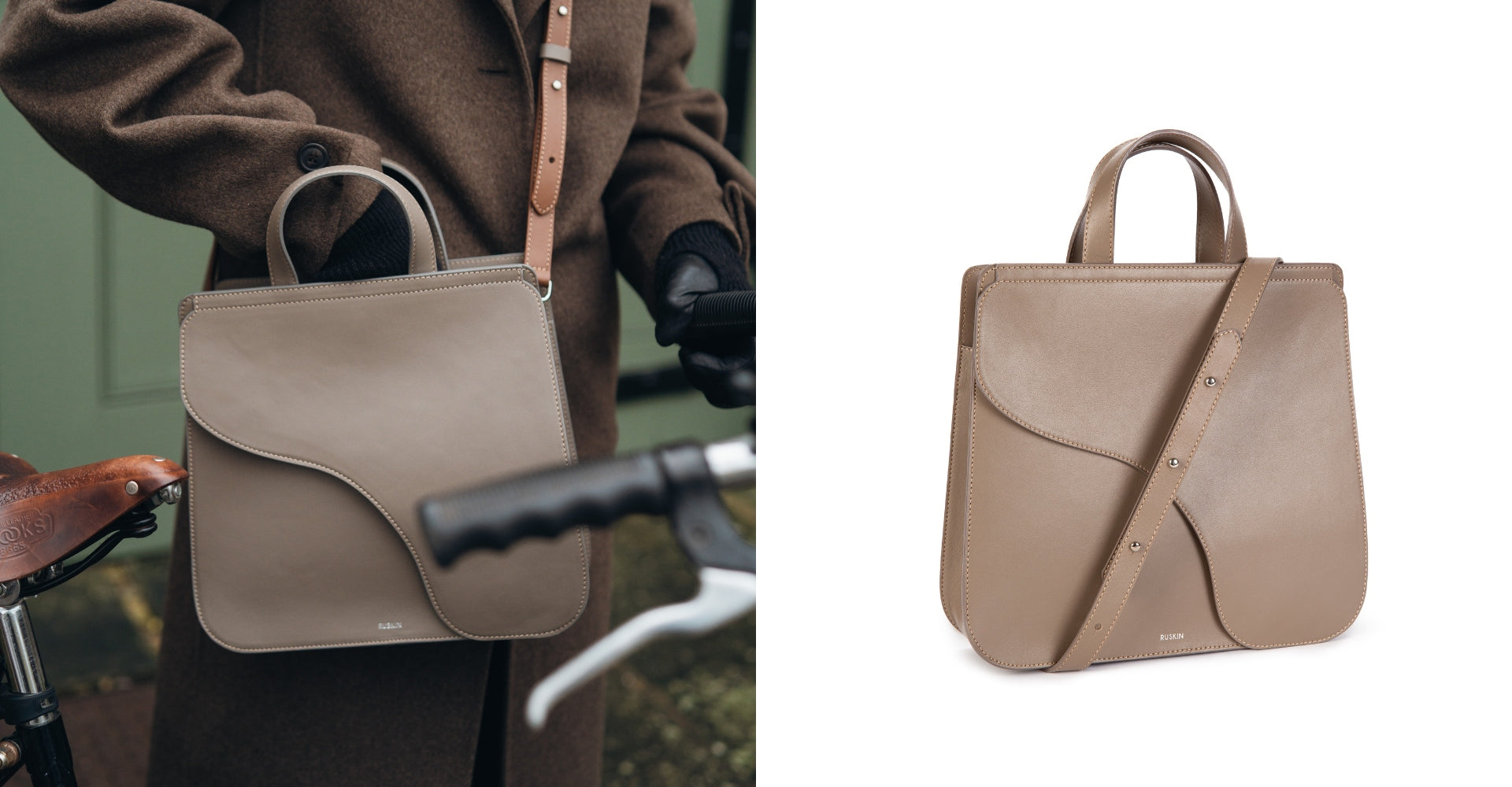 The Camille Tote in Mud