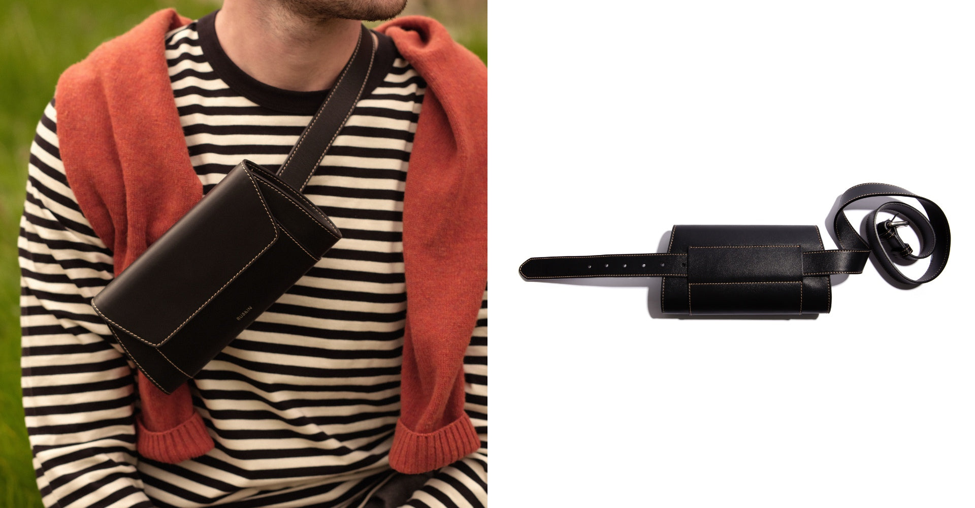 Clutch Con Cinta Black