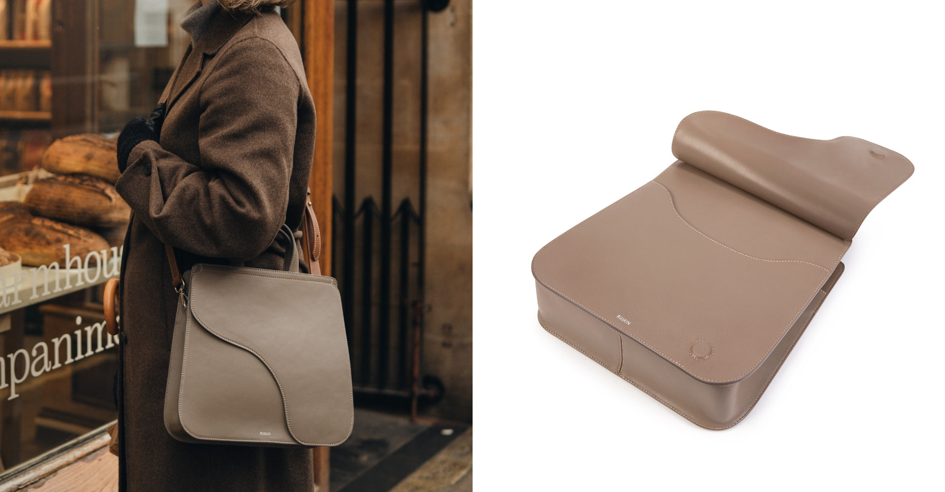 The Camille Tote in Mud