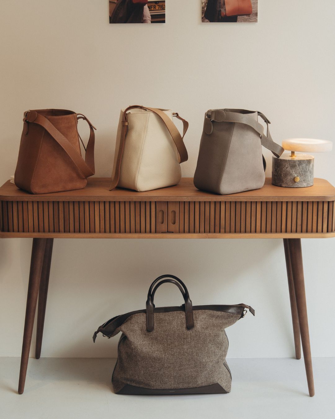 The Bennet Bucket in Cream & Biscotto