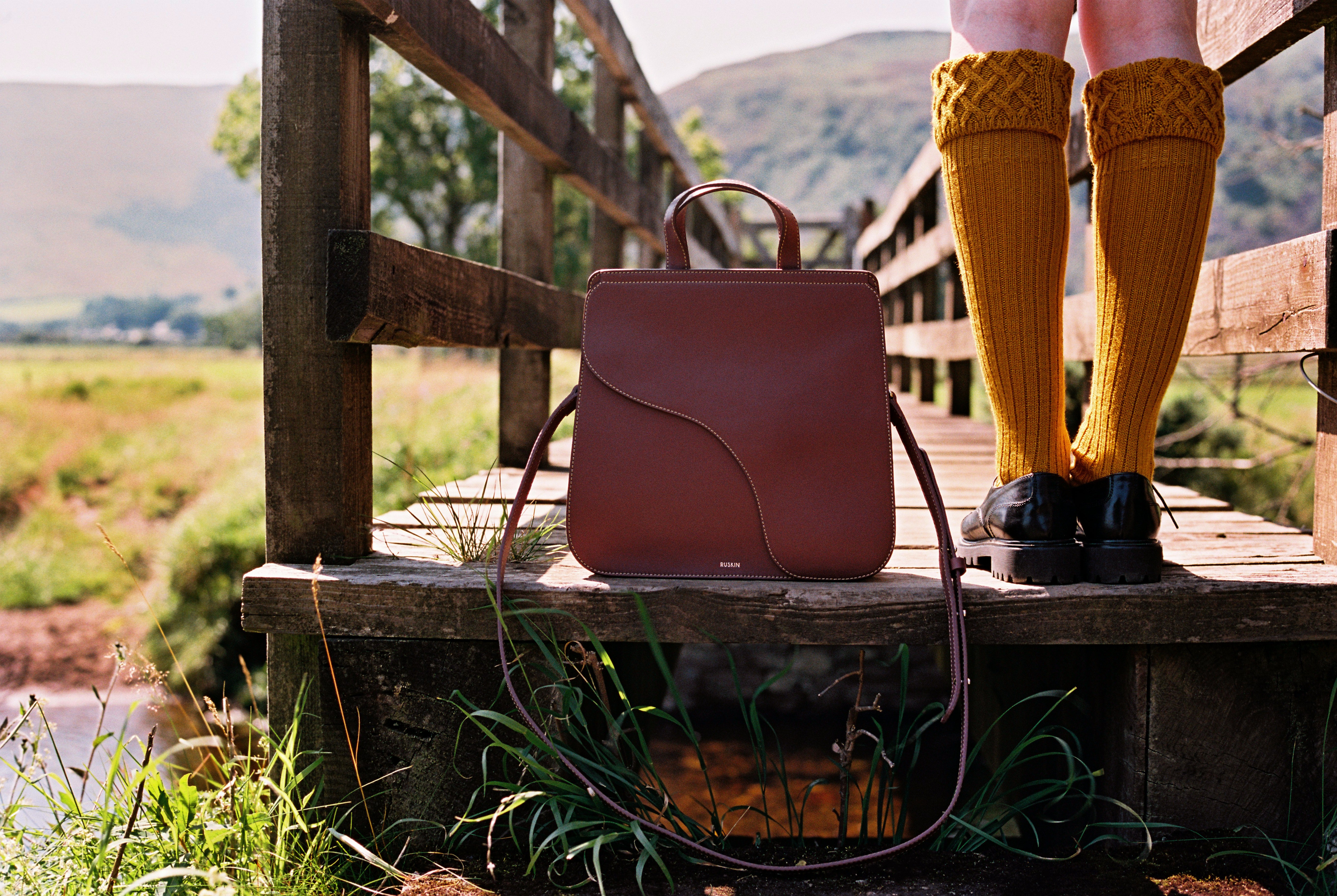 The Camille Tote in Mahogany