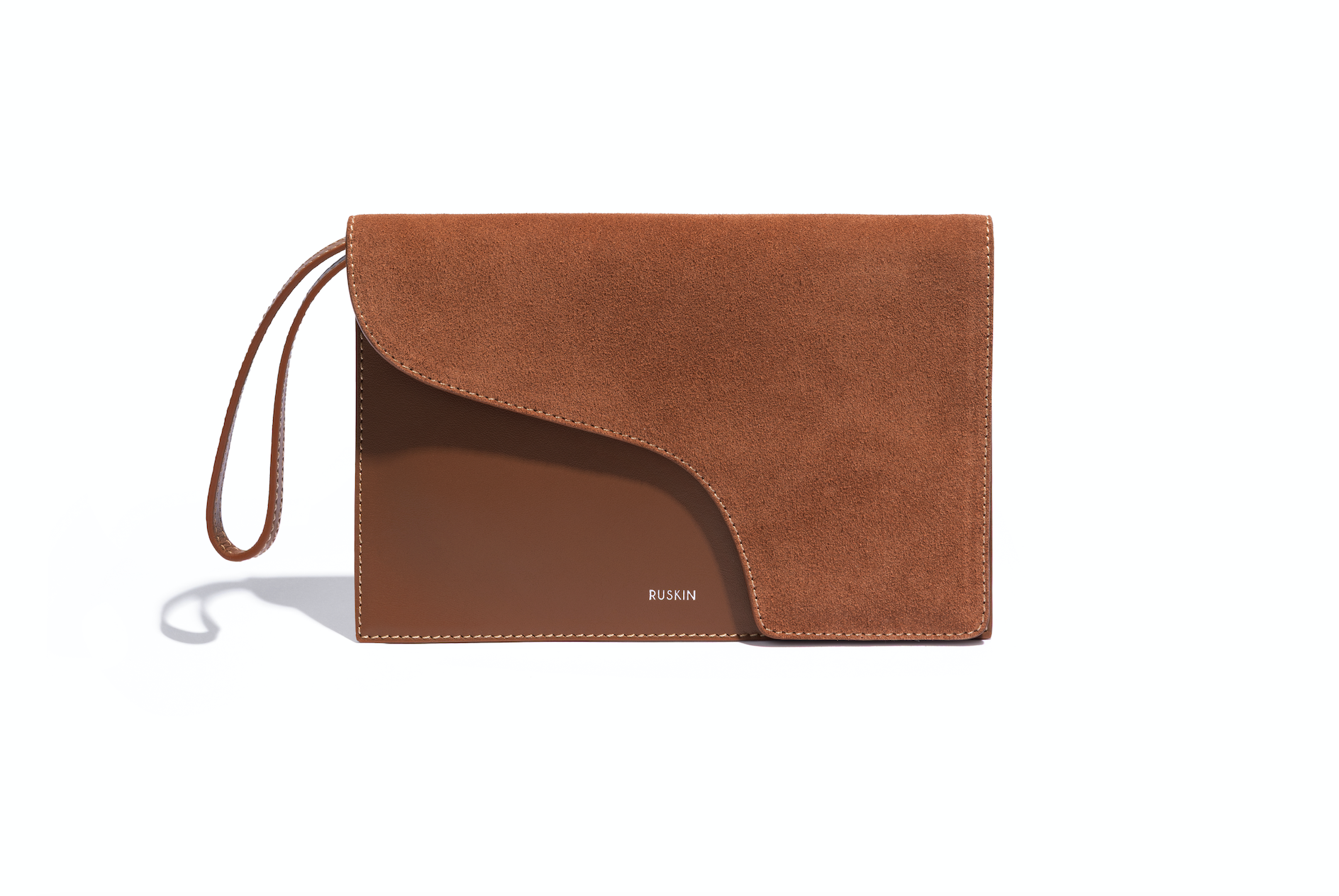 Camille Clutch in Bracken Leather and Suede