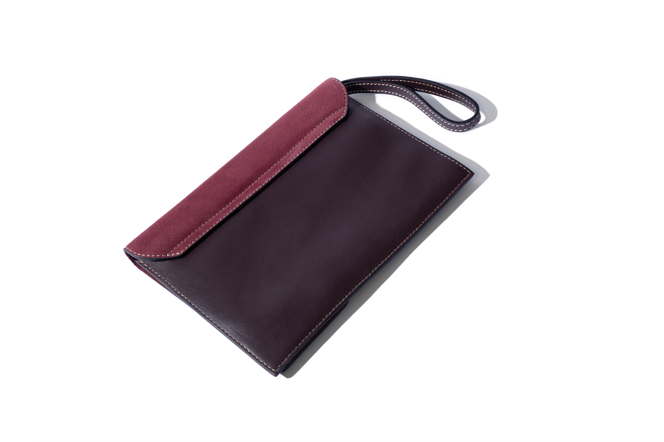 The Camille Clutch Dusty Fig & Suede