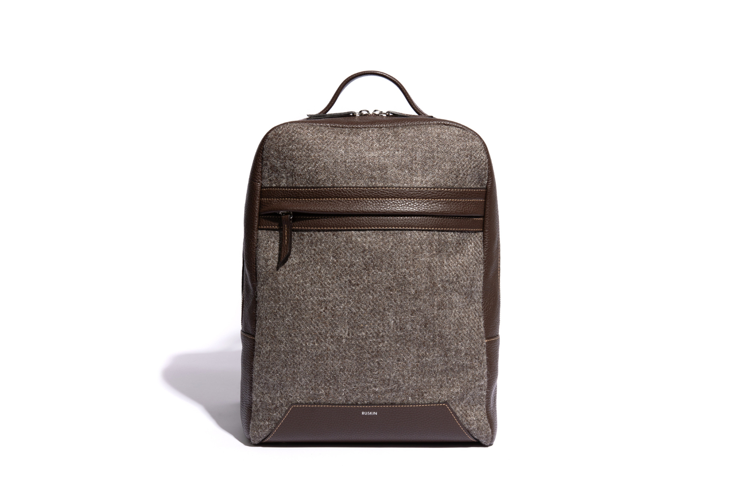 The Kepler in Chocolate Leather & Tweed