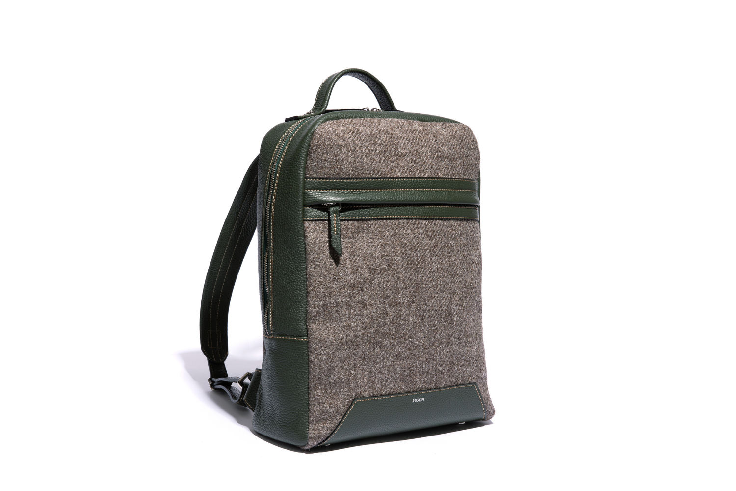 The Kepler in Birch Leather & Tweed