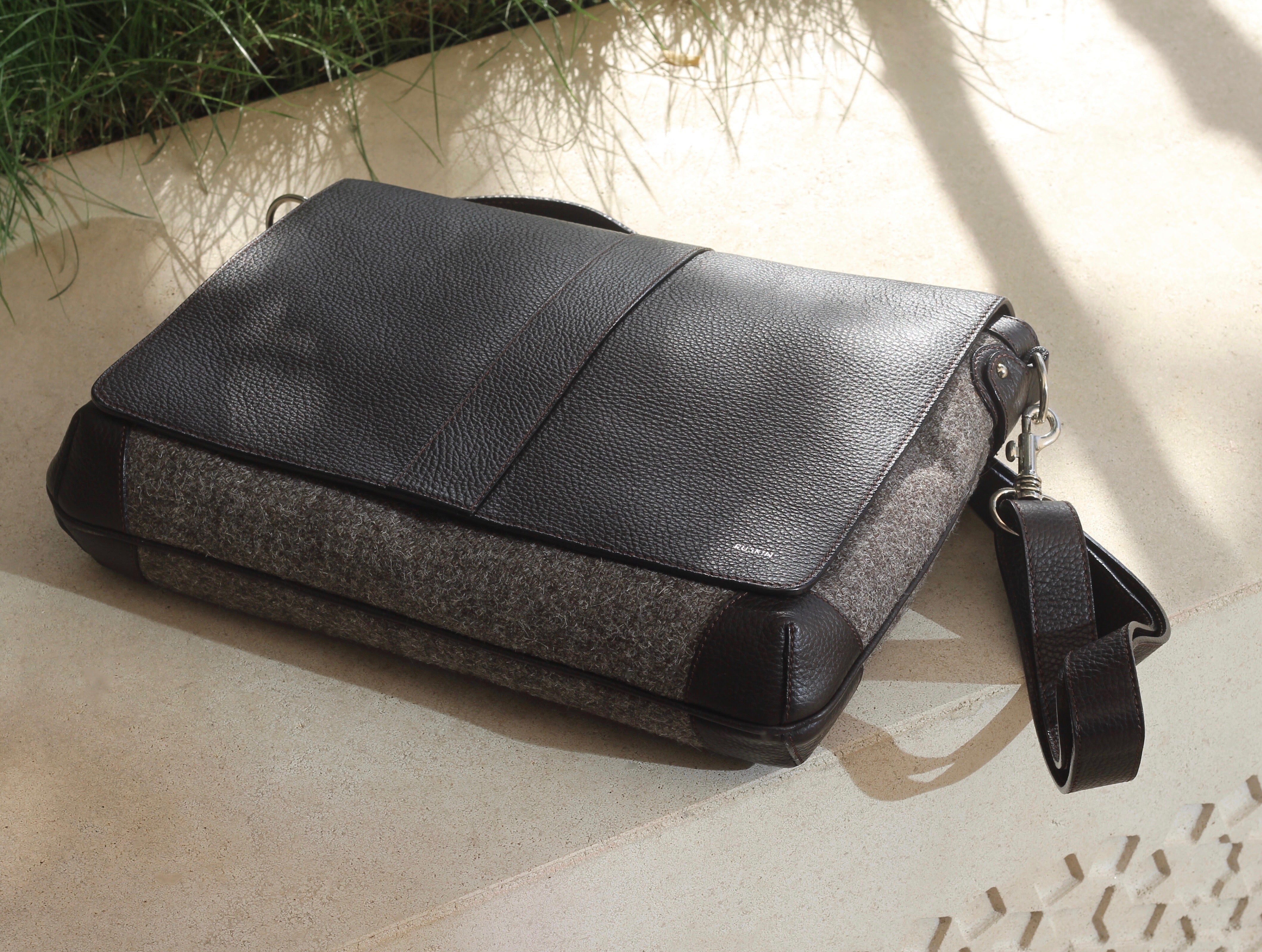 The Cuthbert in Black Leather & Tweed