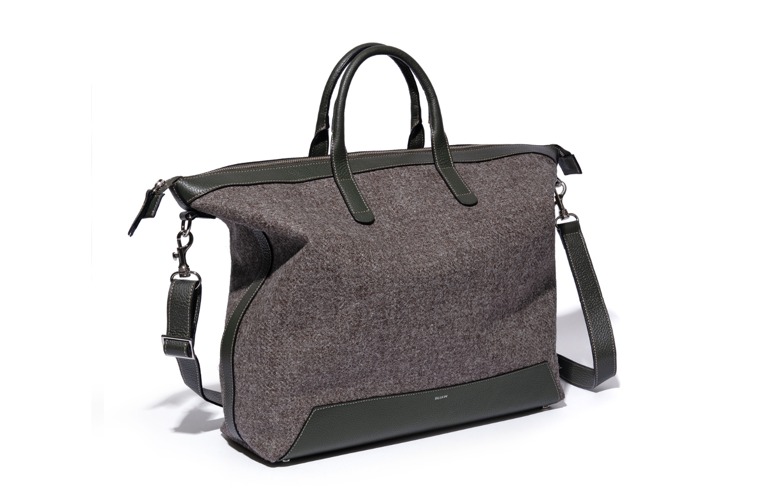 The Quentin Weekender in Birch Leather & Tweed