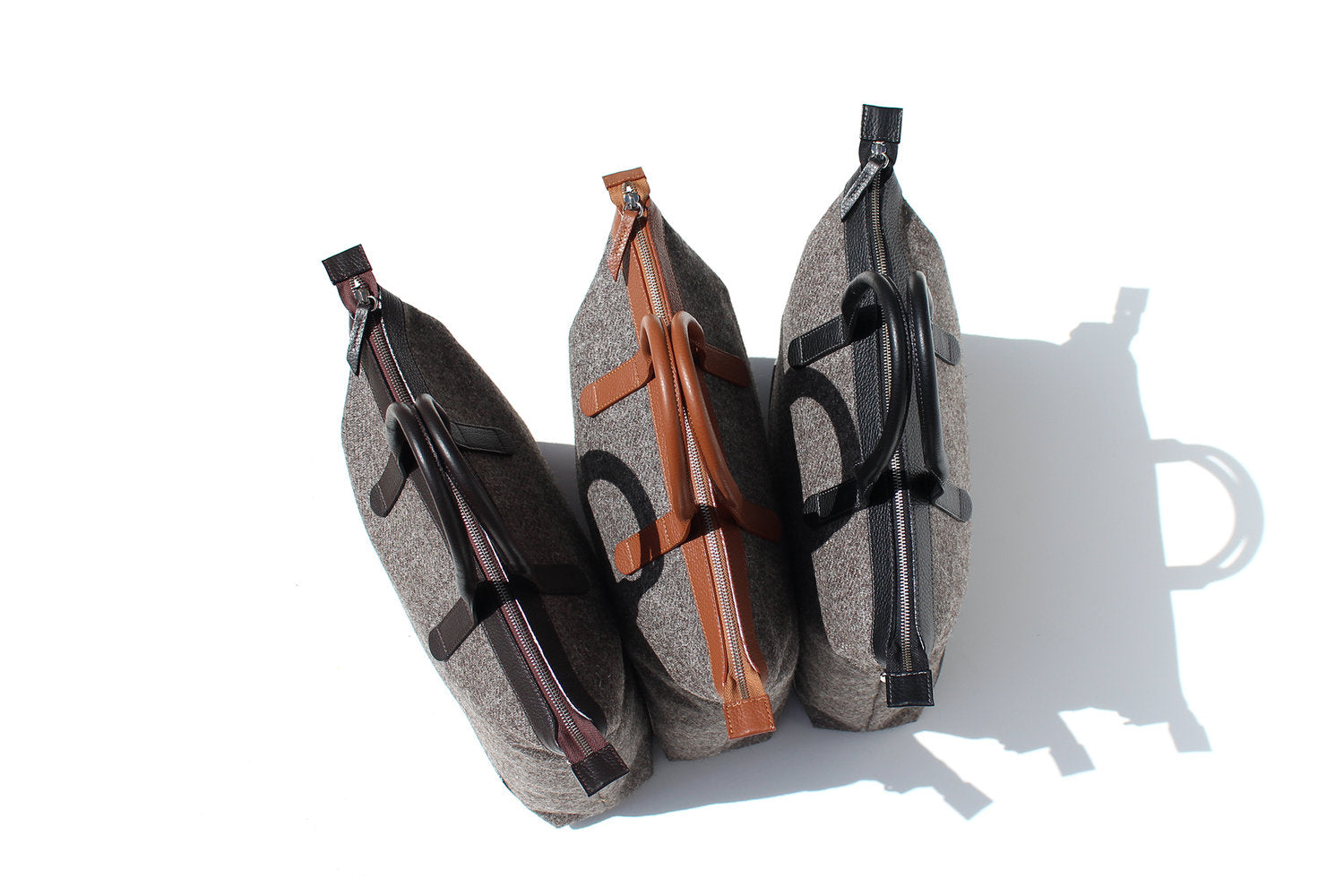 The Quentin Tote in Chocolate Leather & Tweed