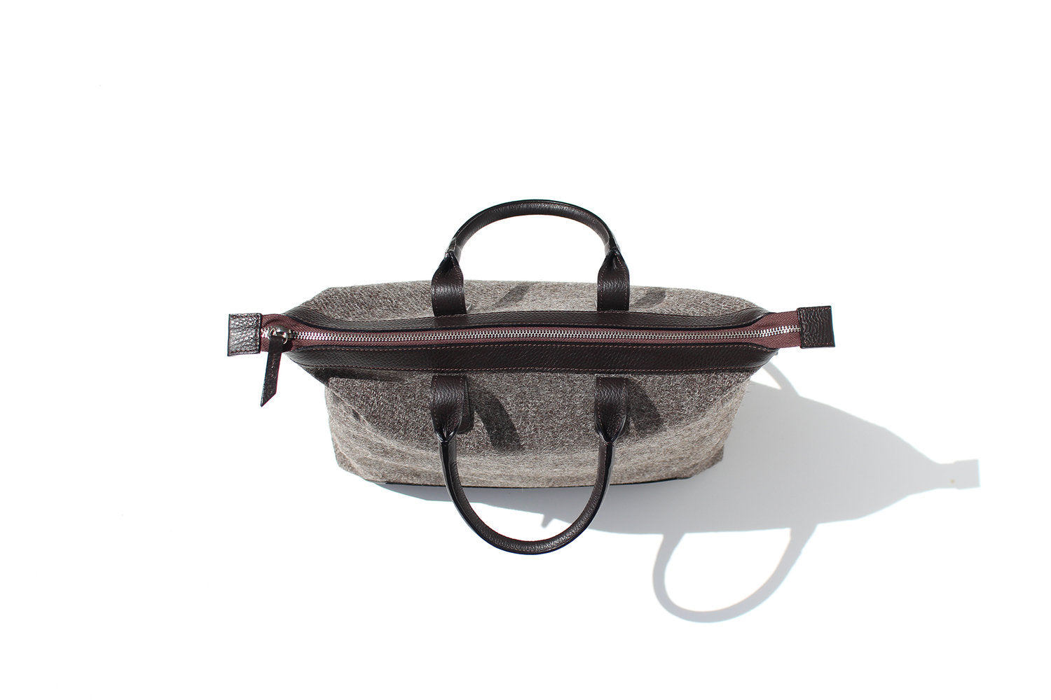 The Quentin Tote in Chocolate Leather & Tweed