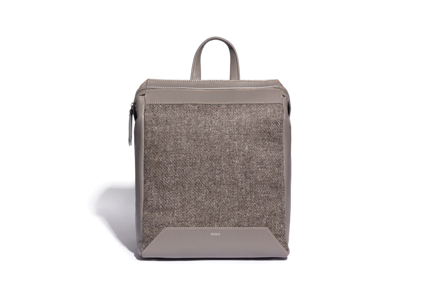 Hopper in Mud Leather & Tweed