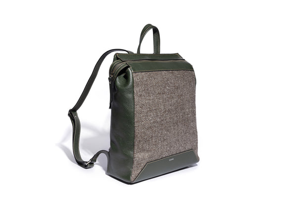 The Hopper in Birch Leather & Tweed