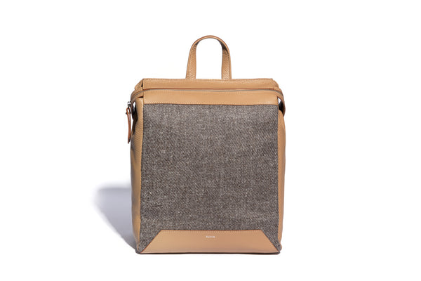 The Hopper in Biscotto Leather & Tweed