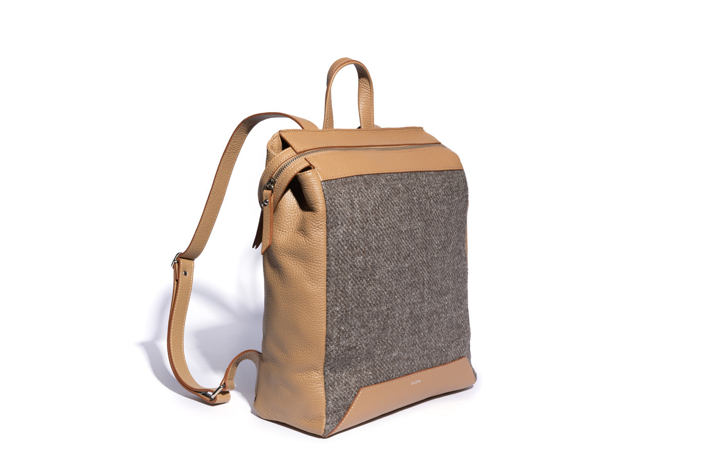 Hopper in Biscotto Leather & Tweed