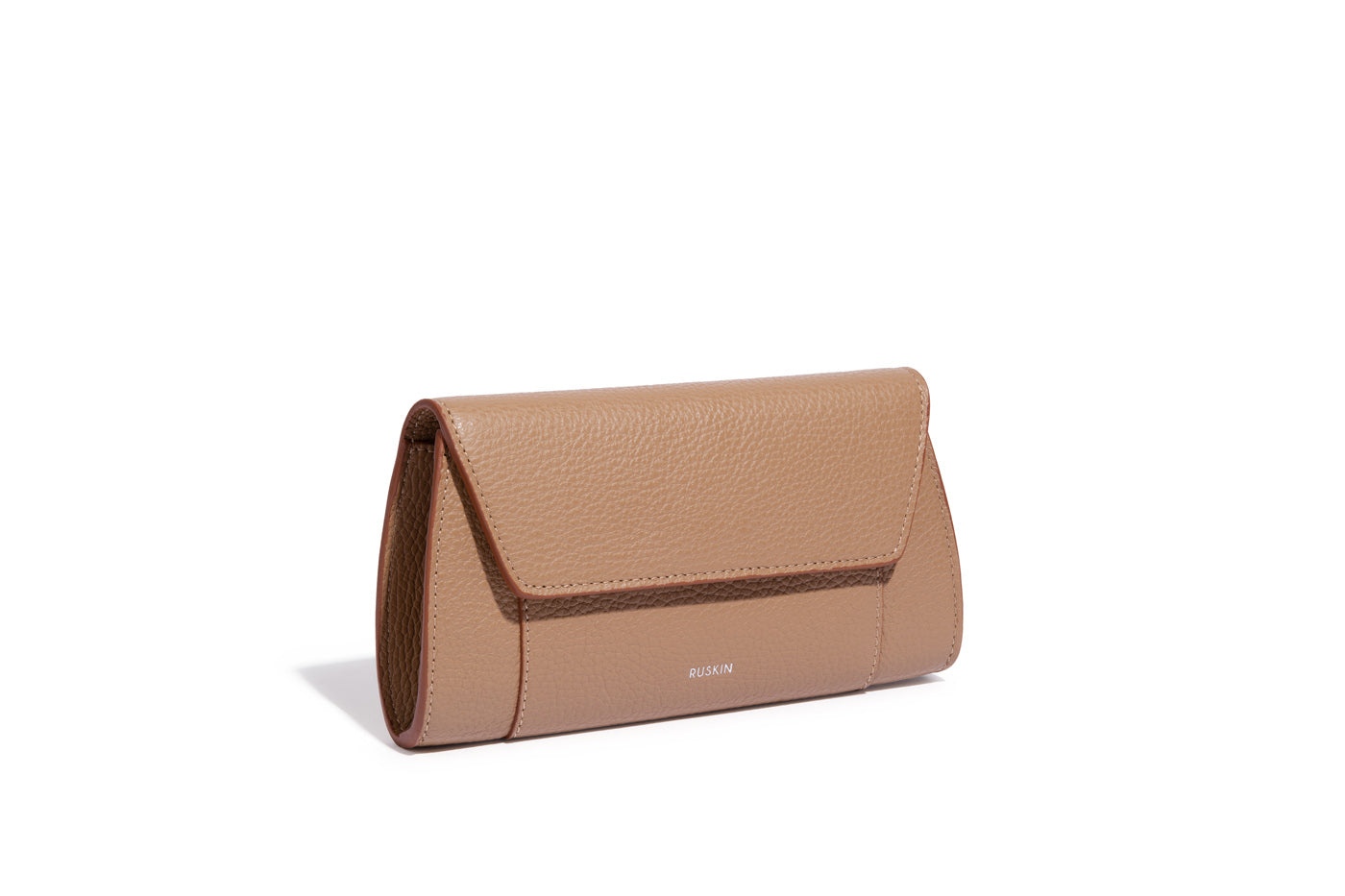 Clutch Con Cinta Biscotto (Pebbled)