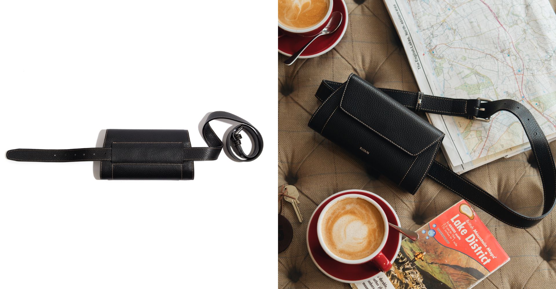 Clutch Con Cinta Black (Pebbled)