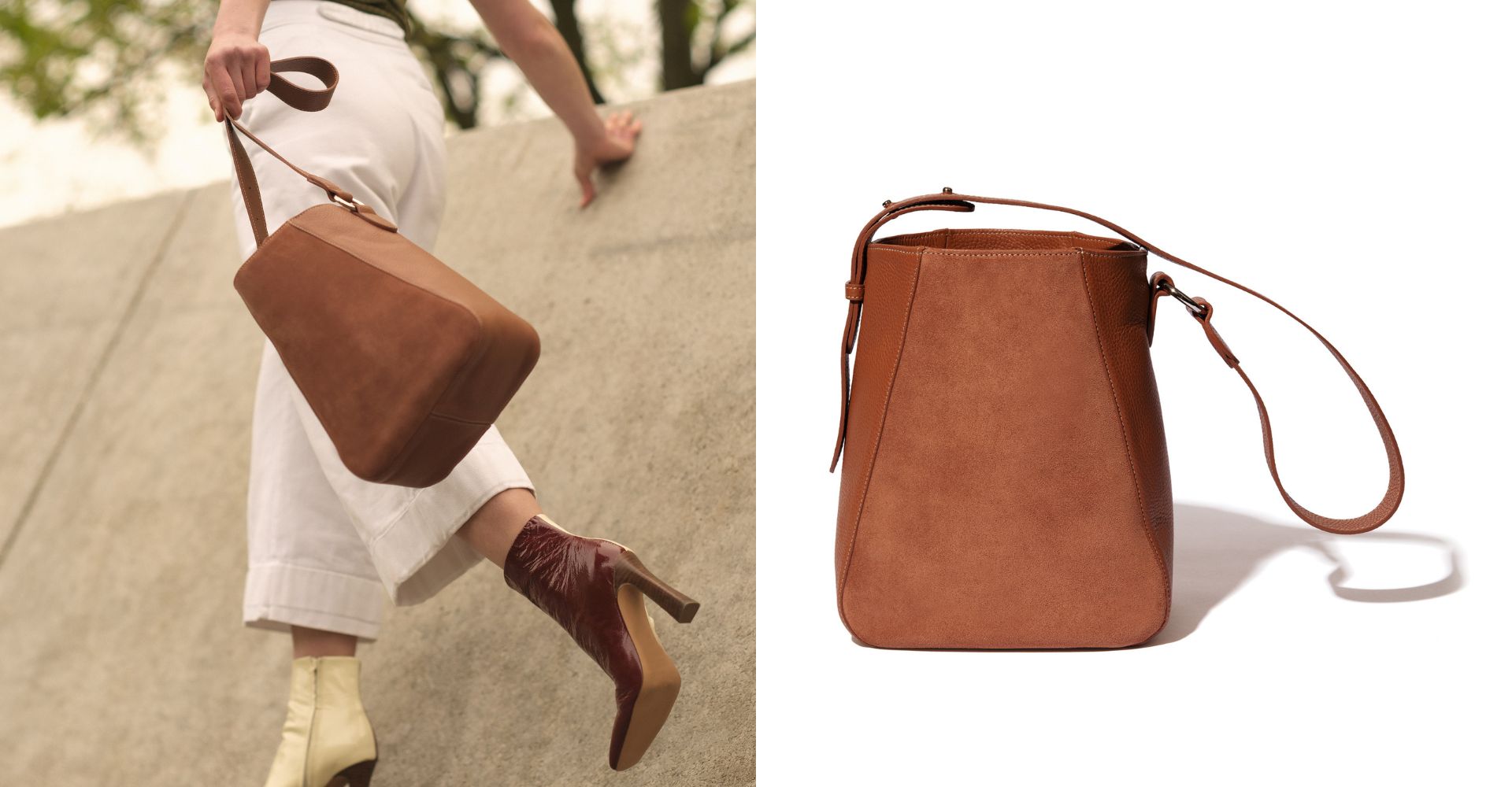 The Bennet Bucket in Bracken & Suede