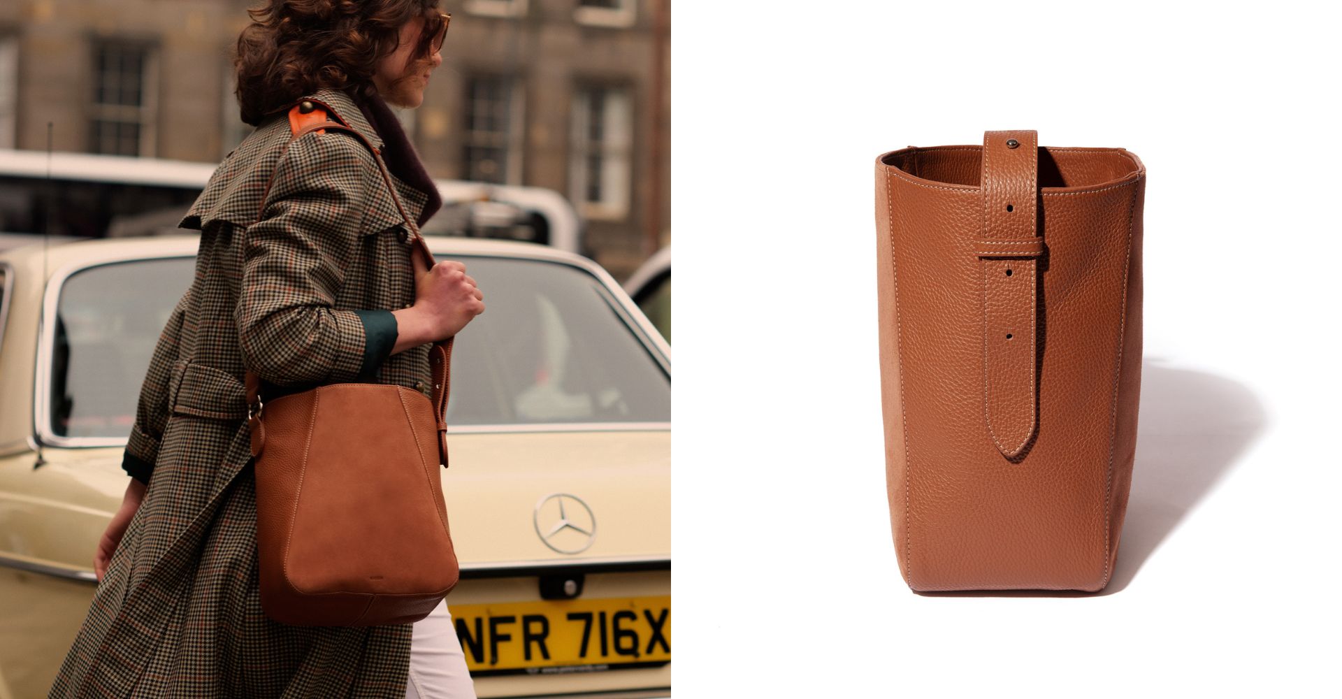 The Bennet Bucket in Bracken & Suede