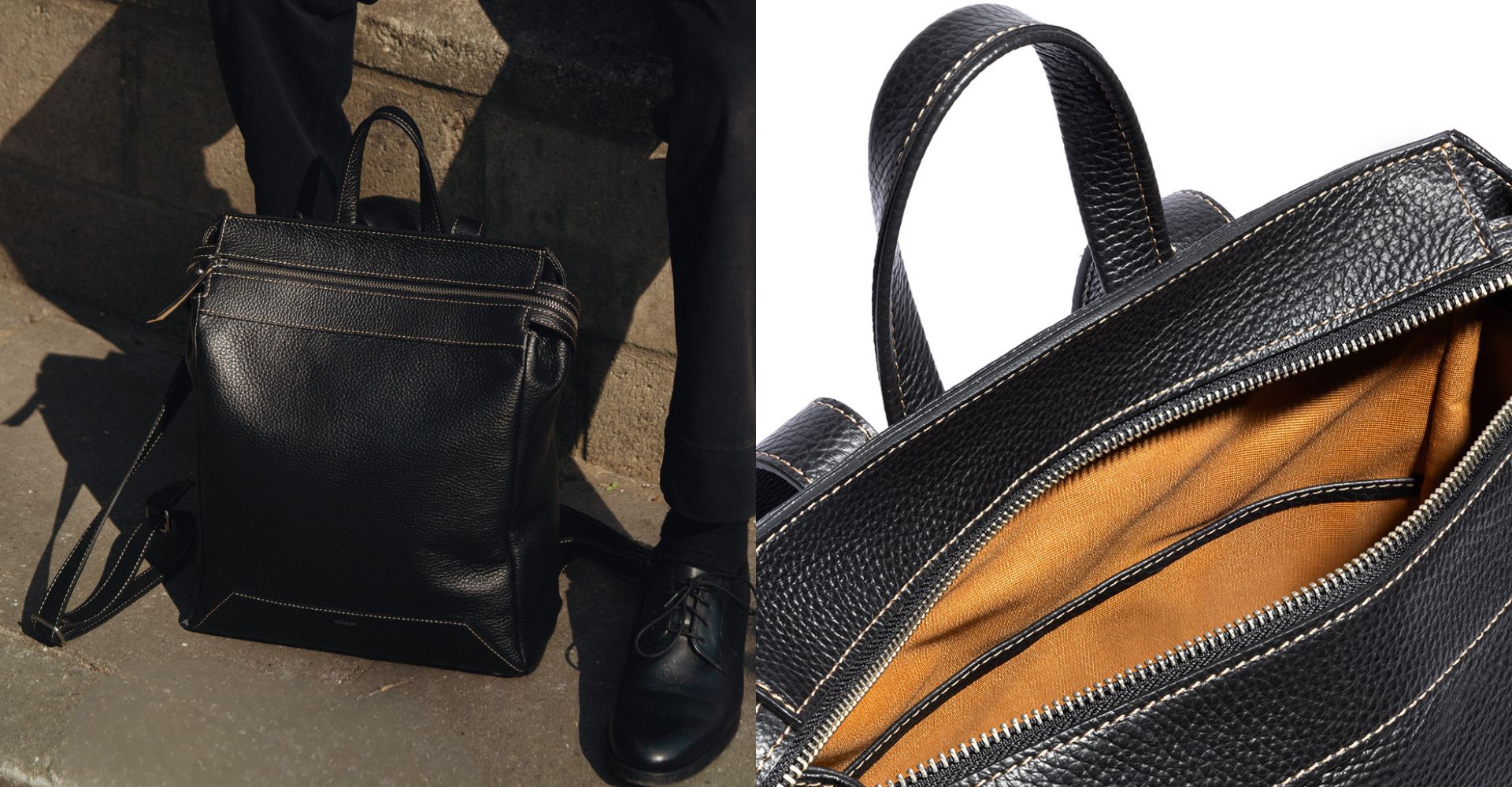 Hopper in Black Leather