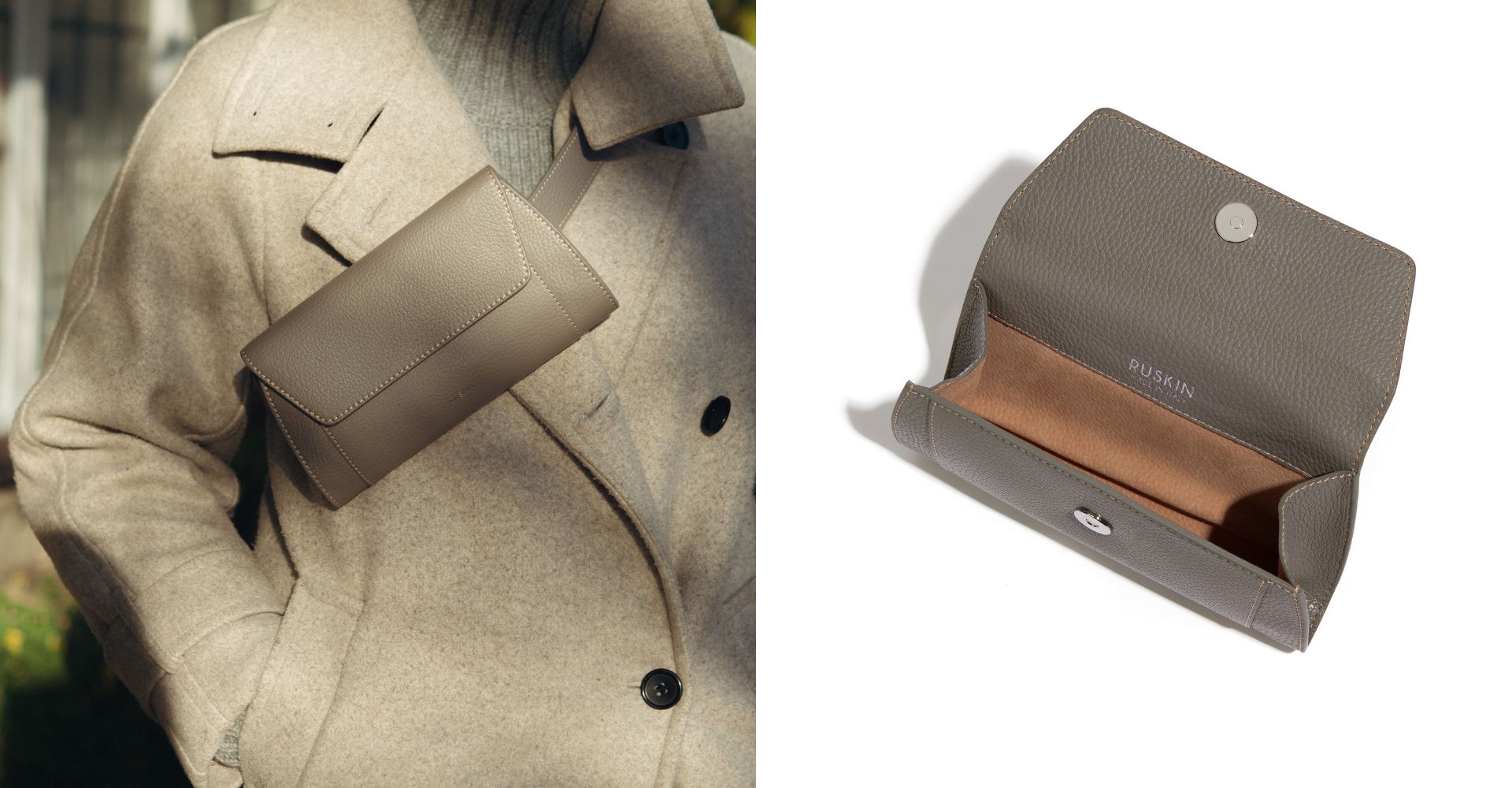 Clutch Con Cinta Mud (Pebbled)