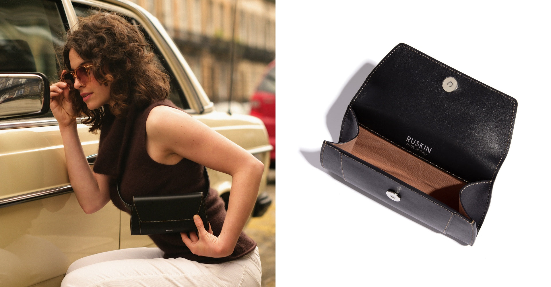 Clutch Con Cinta Black