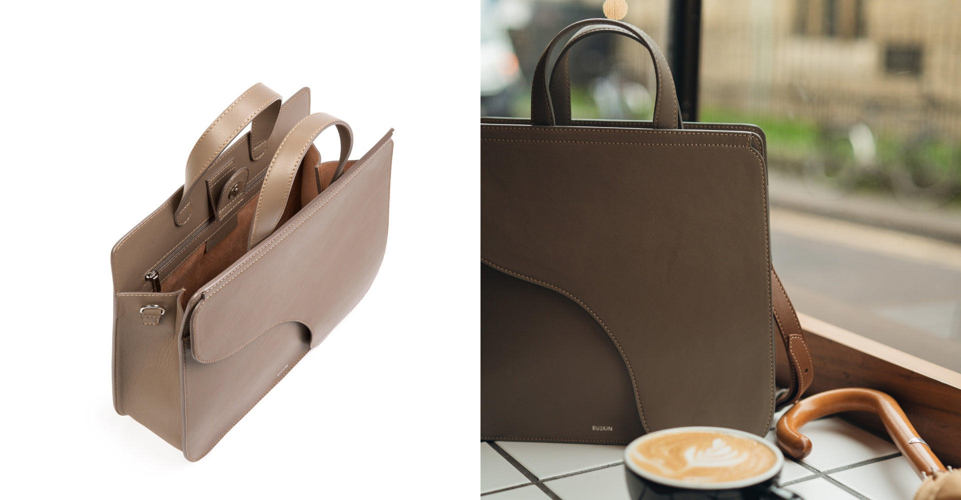The Camille Tote in Mud