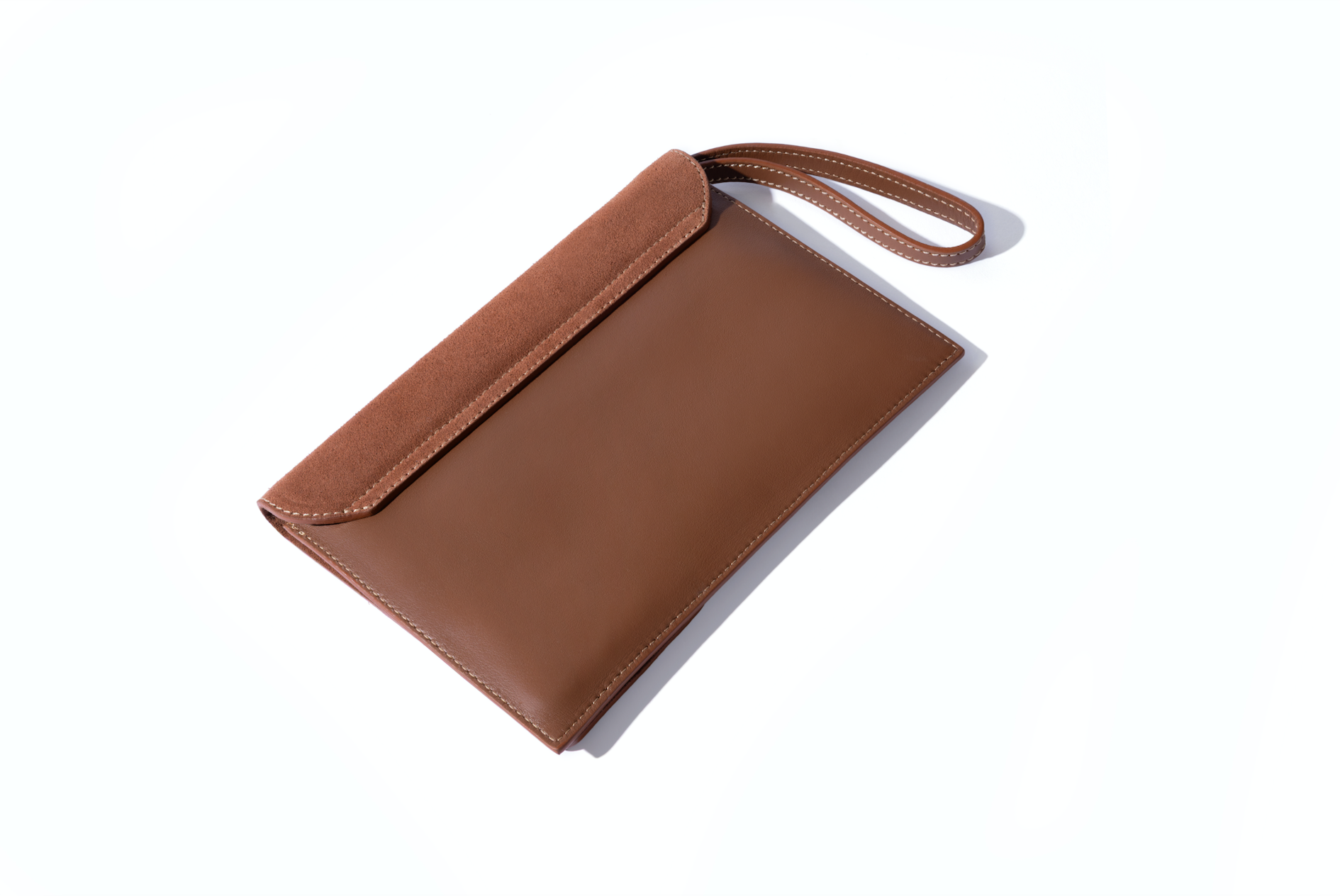 Camille Clutch in Bracken Leather and Suede