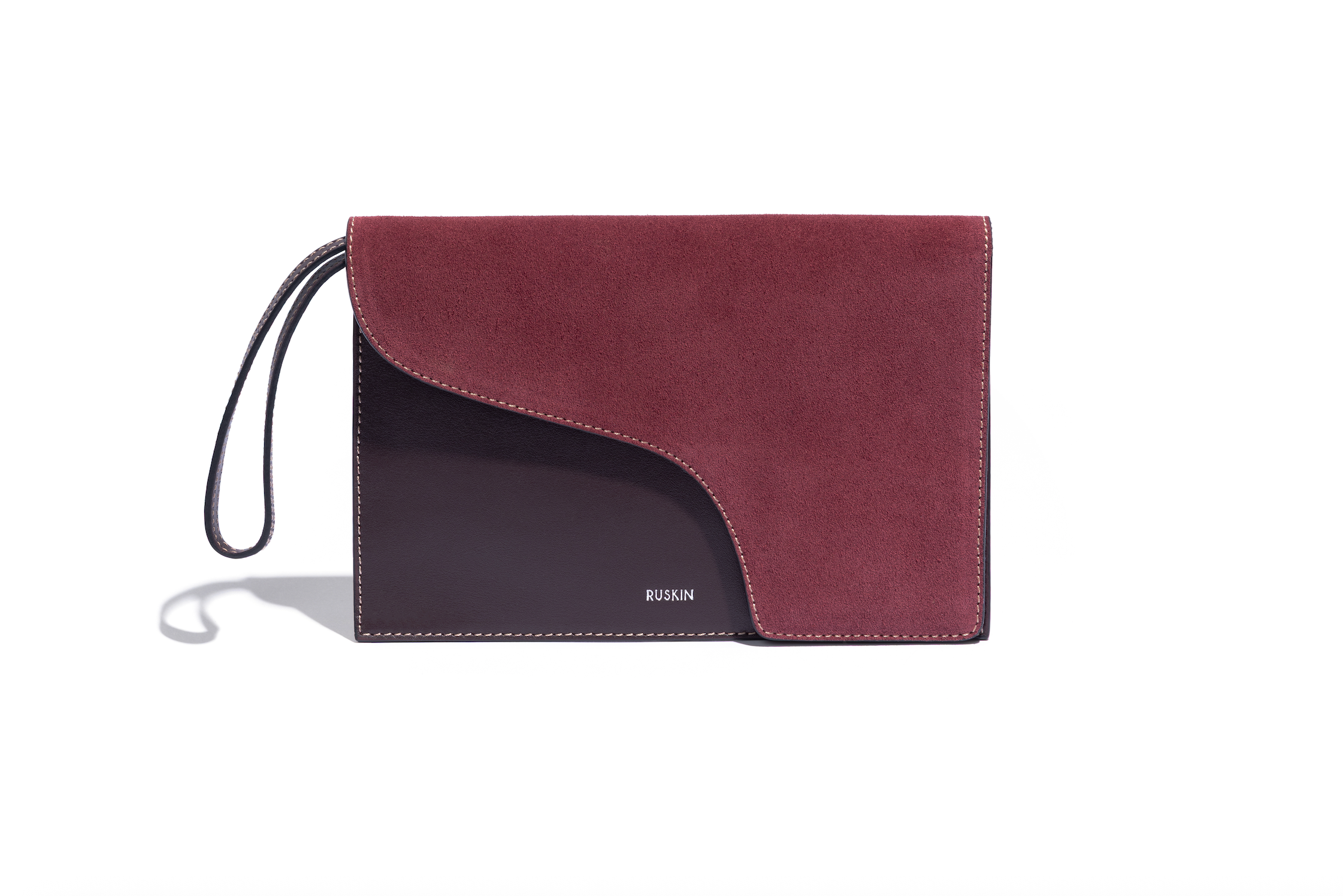 The Camille Clutch Dusty Fig & Suede