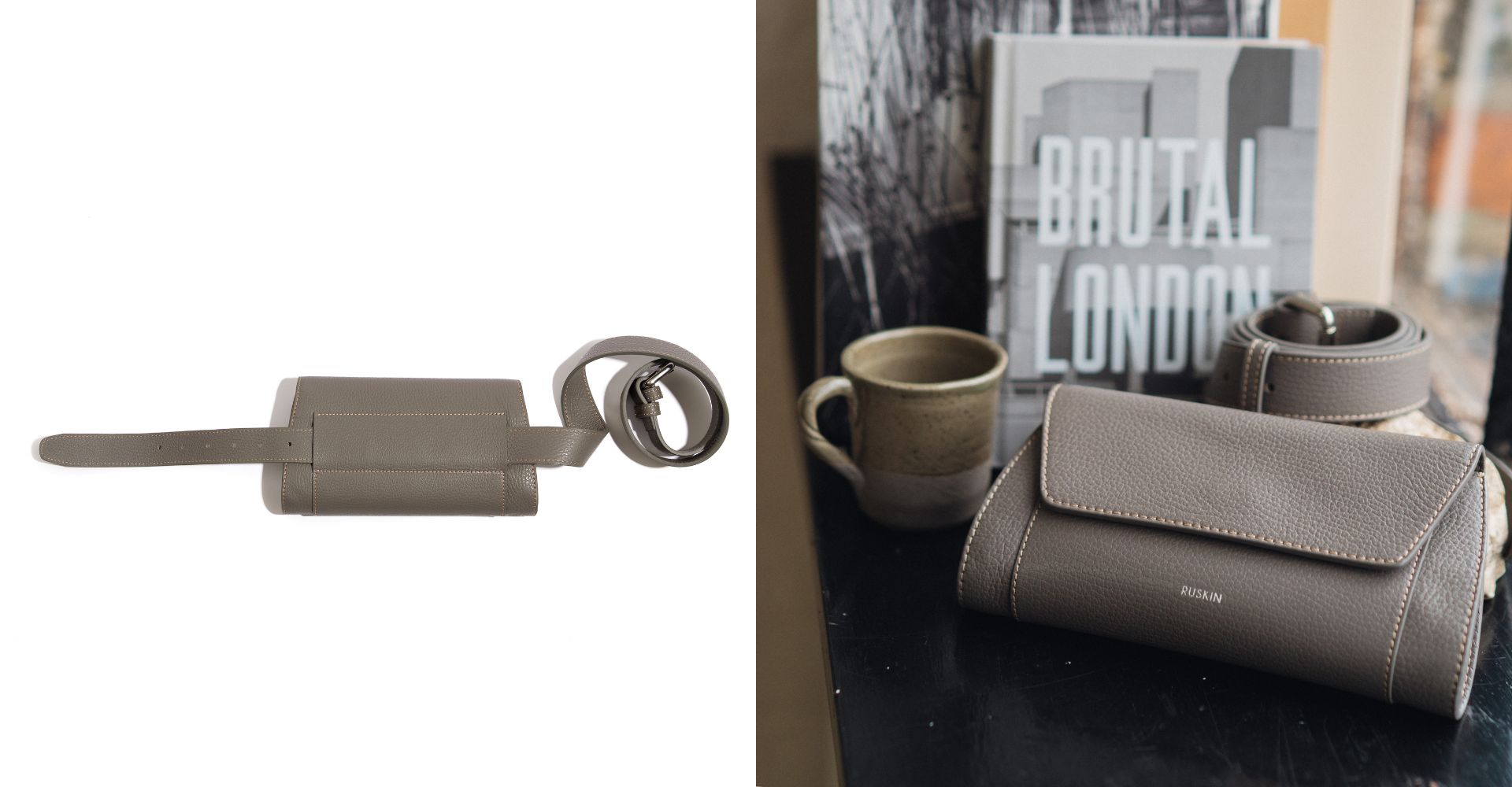 Clutch Con Cinta Mud (Pebbled)