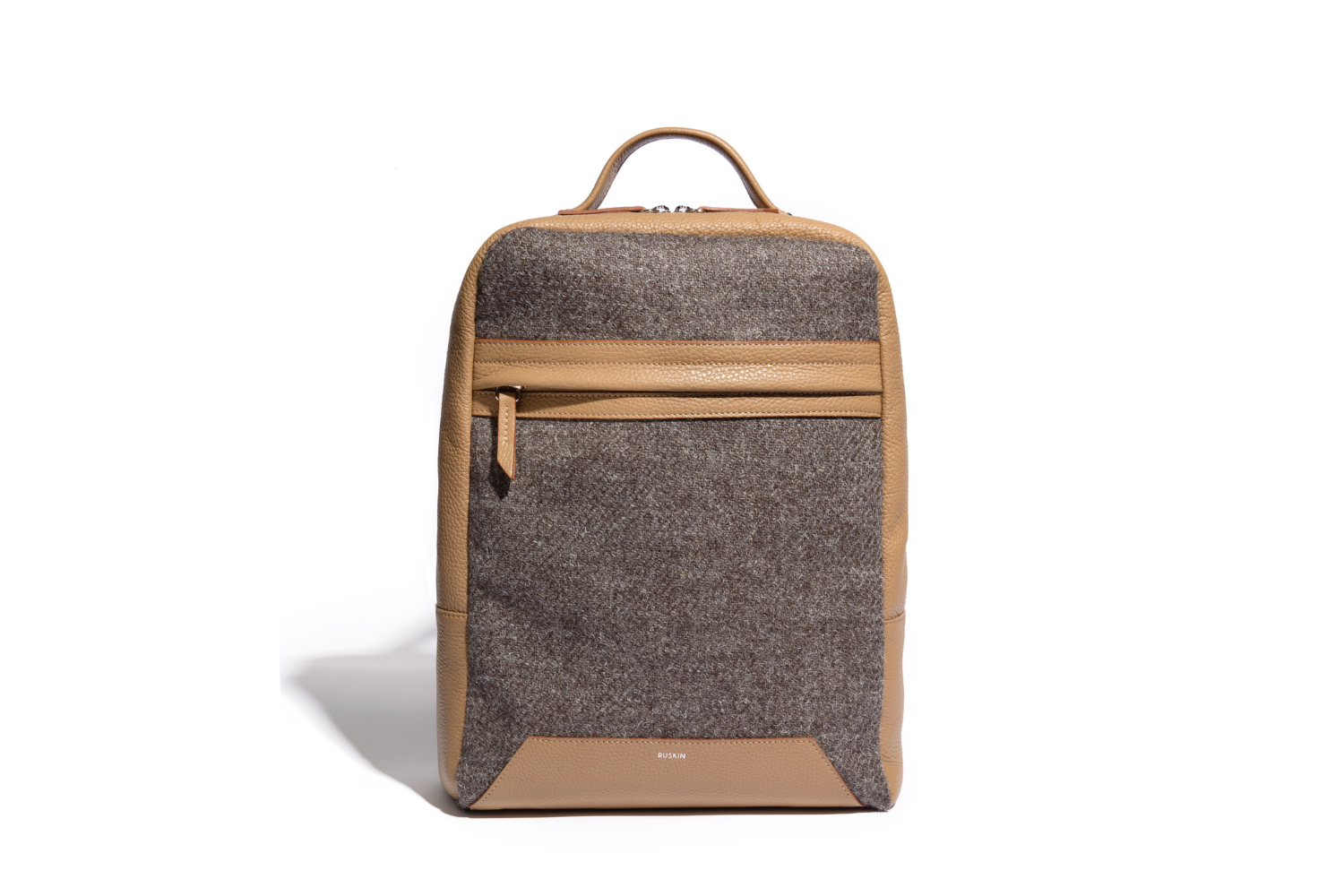 The Kepler in Biscotto Leather & Tweed