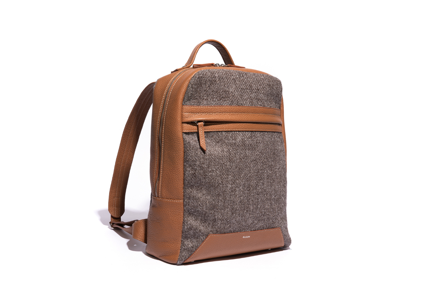 The Kepler in Bracken Leather & Tweed