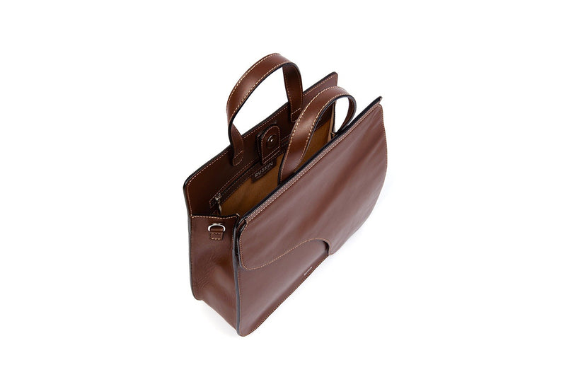 The Camille Tote in Mahogany