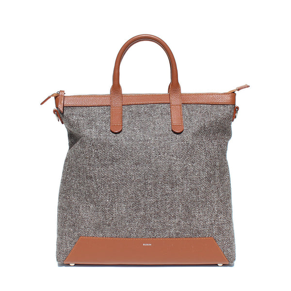 The Quentin Tote in Birch Leather & Tweed – RUSKIN