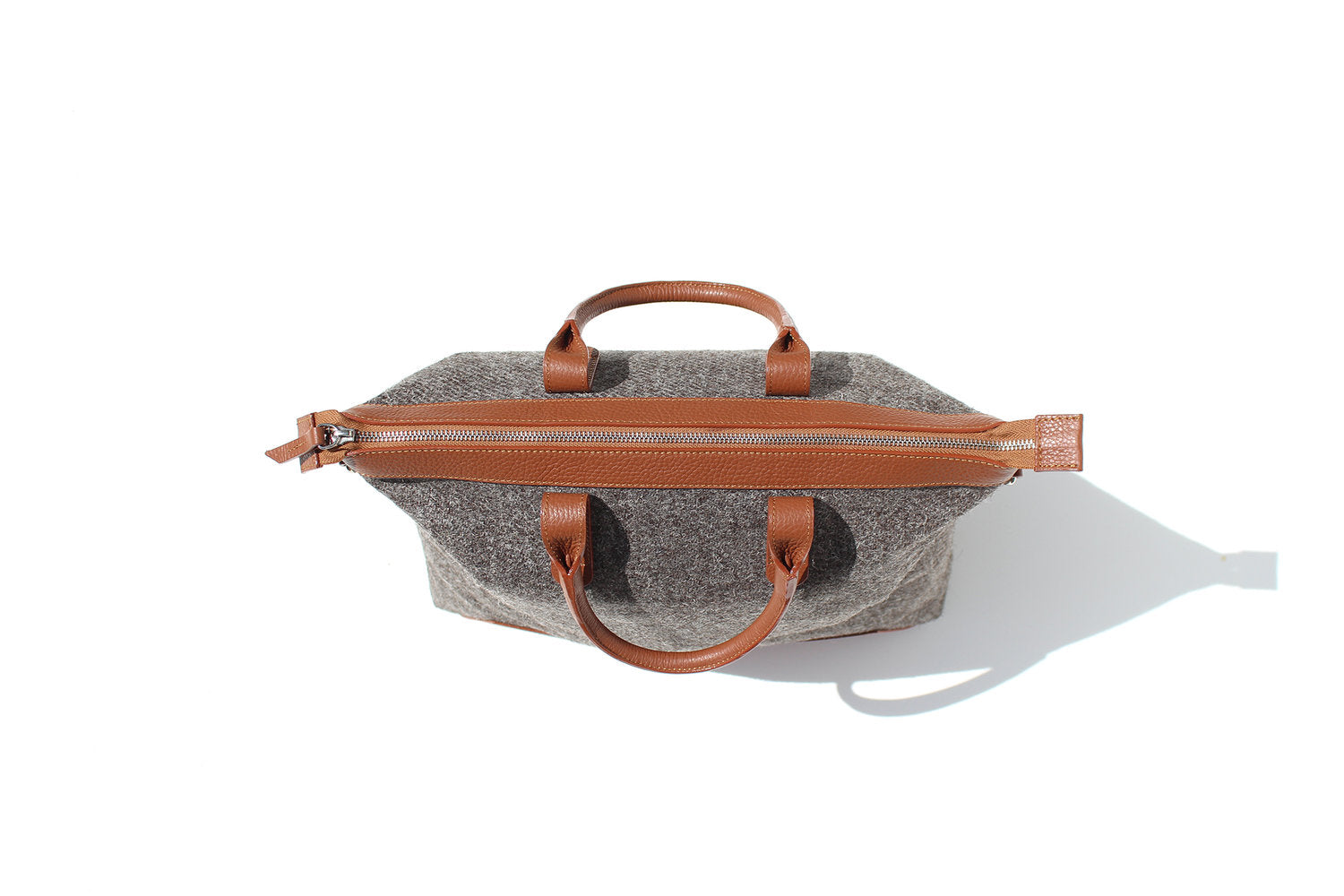 The Quentin Tote in Bracken Leather & Tweed